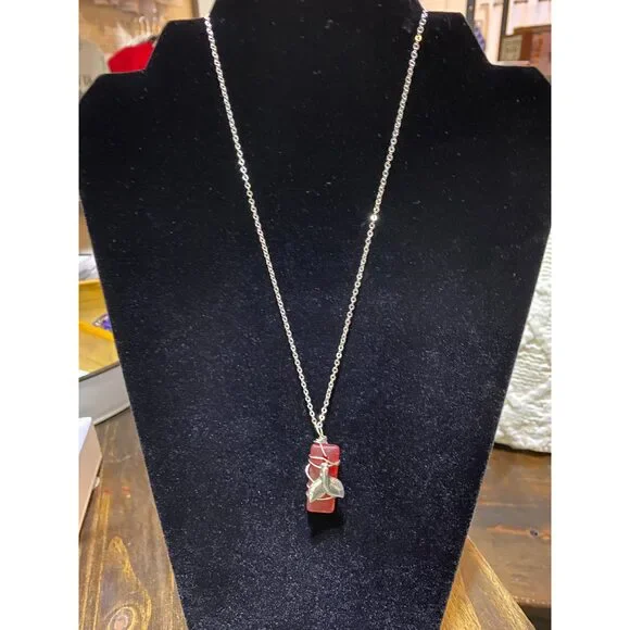 Jackie Gallagher Designs - Glass Bar and Charm Pendant Necklace - Picture 15 of 15